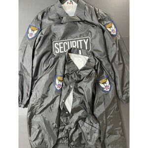 Security Jacket Lot Of 3 Nylon Coach Jackets With Security Patches Black